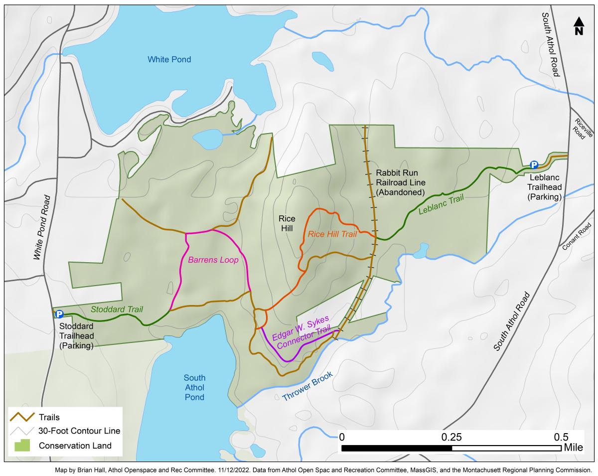 South Athol Conservation Area draft map by Brin Hall 2/7/2022