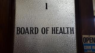 picture of Board of Health door