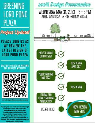 Greening Lord Pond Plaza: 100% Design Plans Presentation Flyer