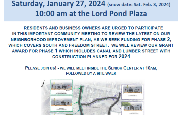Canal & South Street Neighborhood Improvement Plan Public Outreach Meeting Flyer