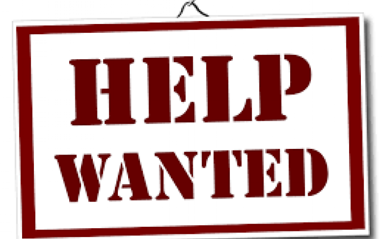 Drawing of sign "Help Wanted"