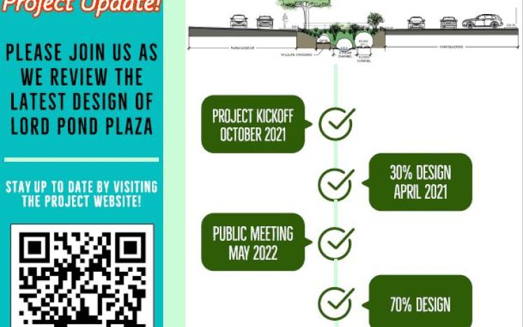 Greening Lord Pond Plaza: 100% Design Plans Presentation Flyer